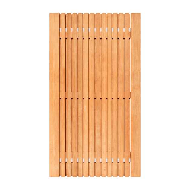 Bangkirai Rhombus Tuinpoort 85x195 cm | Stalen frame zonder slotkast | Verstelbaar