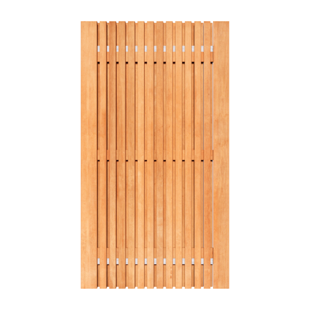 Bangkirai Rhombus Tuinpoort 100x195 cm | Stalen frame met slotkast | Verstelbaar
