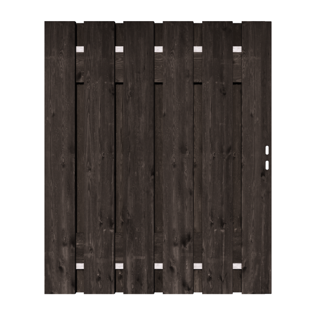 Zwart Grenen XL Tuinpoort 150x195 cm | Stalen frame met slotkast | Verstelbaar