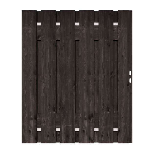 Zwart Grenen XL Tuinpoort 130x195 cm | Stalen frame met slotkast | Verstelbaar