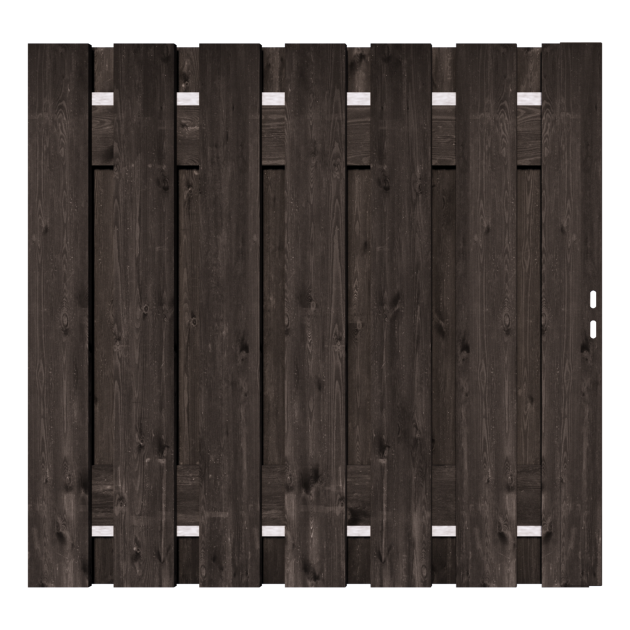 Zwart Grenen XL Tuinpoort 170x195 cm | Stalen frame met slotkast | Verstelbaar