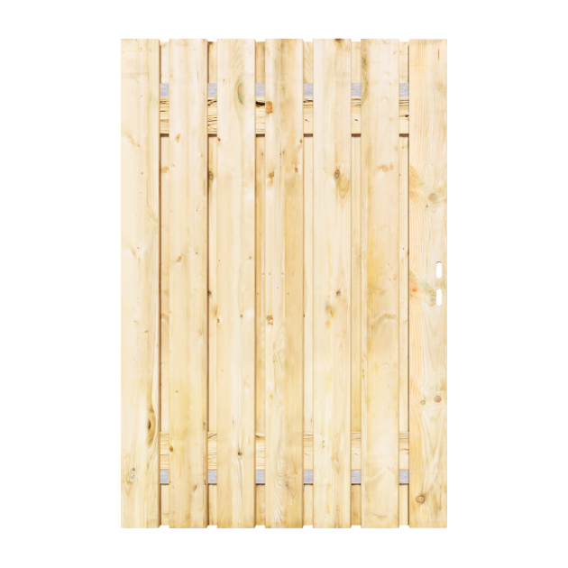 Grenen Tuinpoort 120x195 cm | Stalen frame met slotkast | Verstelbaar | 17x140 mm