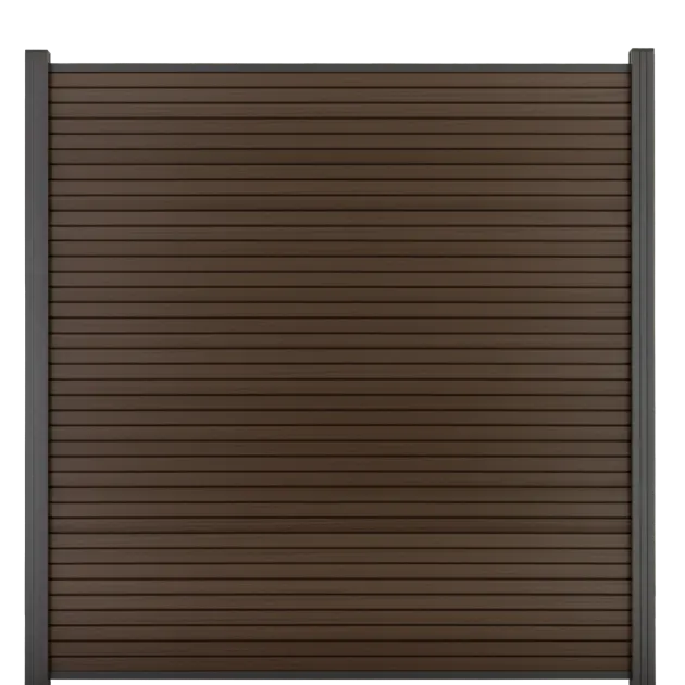 Comfort Composiet Tuinscherm - Rhombus Dark Brown 190x180 cm