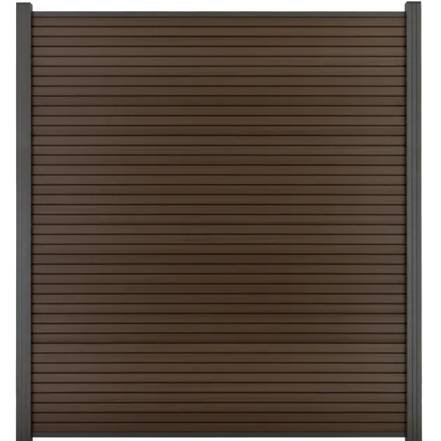 Comfort Composiet Tuinscherm - Horizontaal - Rhombus Dark Brown 200x180 cm
