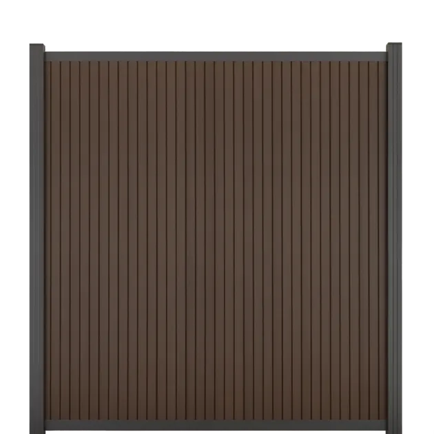 Comfort Composiet Tuinscherm - Rhombus Dark Brown 190x170 cm - Verticaal