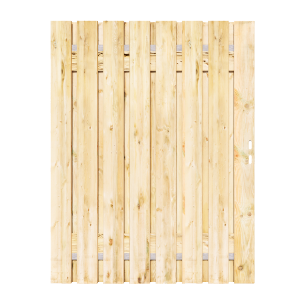 Grenen Tuinpoort 140x195 cm | Stalen frame met slotkast | Verstelbaar | 17x140 mm