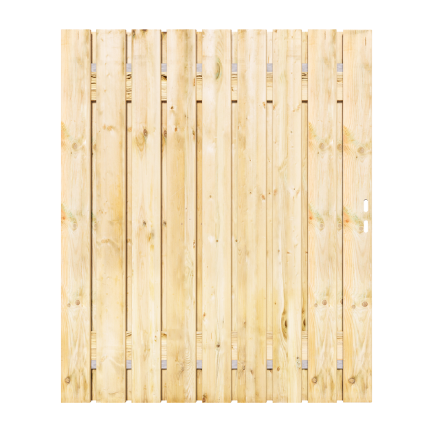 Grenen Tuinpoort 150x195 cm | Stalen frame met slotkast | Verstelbaar | 17x140 mm