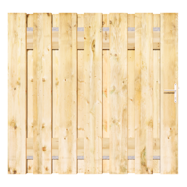 Grenen XL Tuinpoort 200x195 cm | Stalen frame met slotkast | Verstelbaar | 18x195 mm