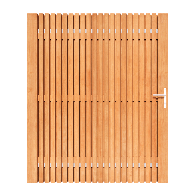 Bangkirai Rhombus Tuinpoort 150x195 cm | Stalen frame met slotkast | Verstelbaar
