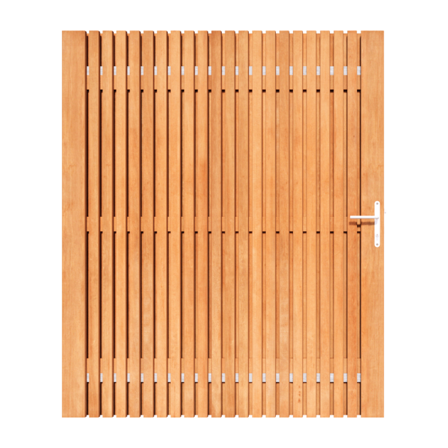 Bangkirai Rhombus Tuinpoort 130x195 cm | Stalen frame met slotkast | Verstelbaar
