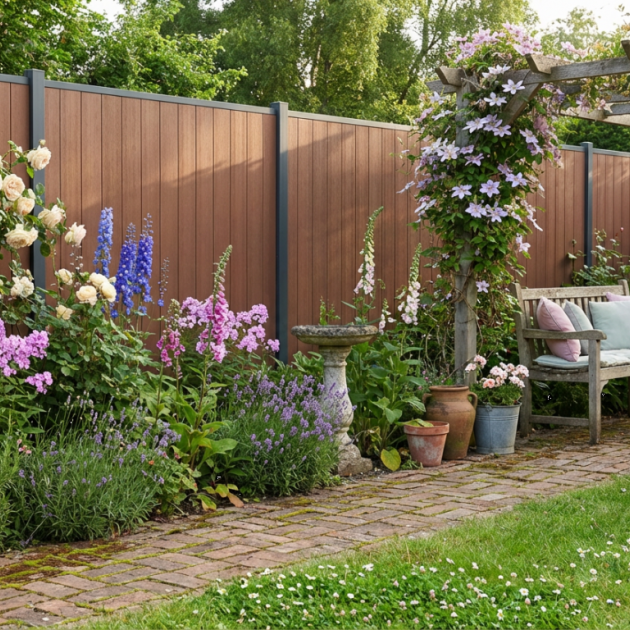 Composiet Premium Tuinscherm - Natural Savanna Brown - Verticaal