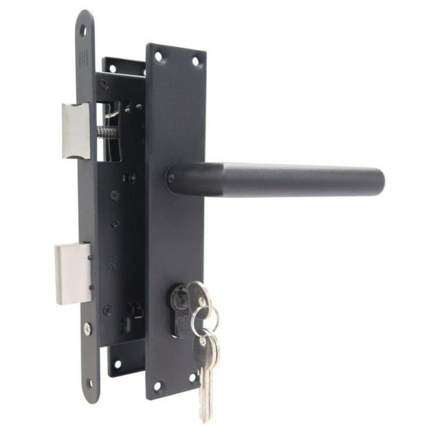 Slotset | Stalen frame zonder slotkast | Zwart RVS