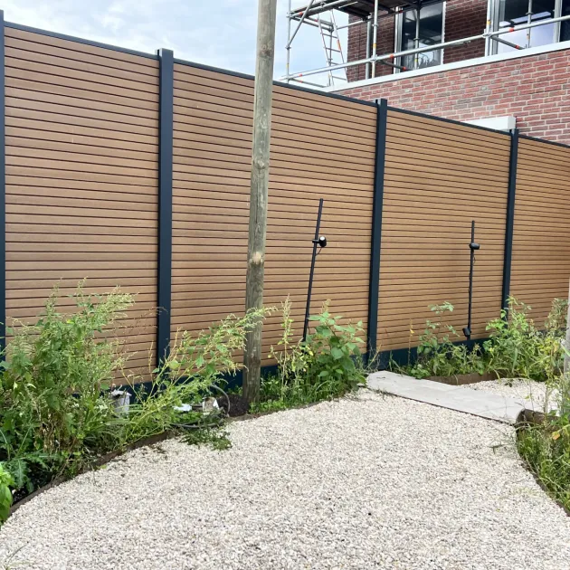 Comfort Composiet Tuinscherm - Rhombus Teak 190x180 cm