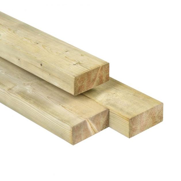 Vuren Balk 45x95 mm geschaafd | groen geïmpregneerd
