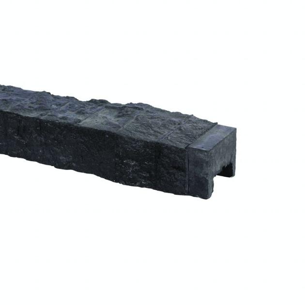 Afdekkap voor betonplaat Antraciet met Graniet motief afwerking