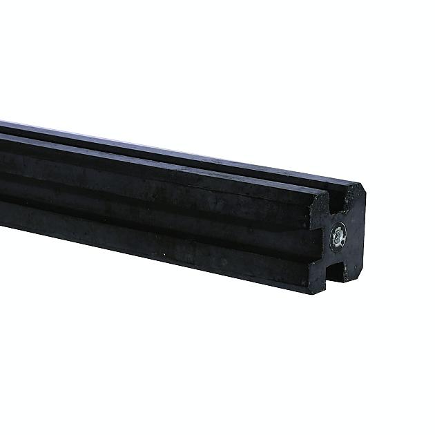 Paal t.b.v. Betonschutting Antraciet met Vlakke kop 11.5x11.5x200 cm | sponning 144 cm