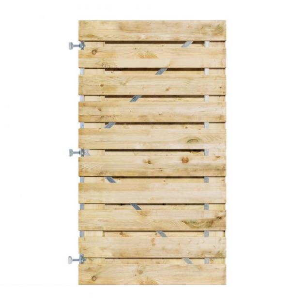 Grenen Horizontale Tuinpoort 100x180 cm | 17x140 mm | 21-planks model