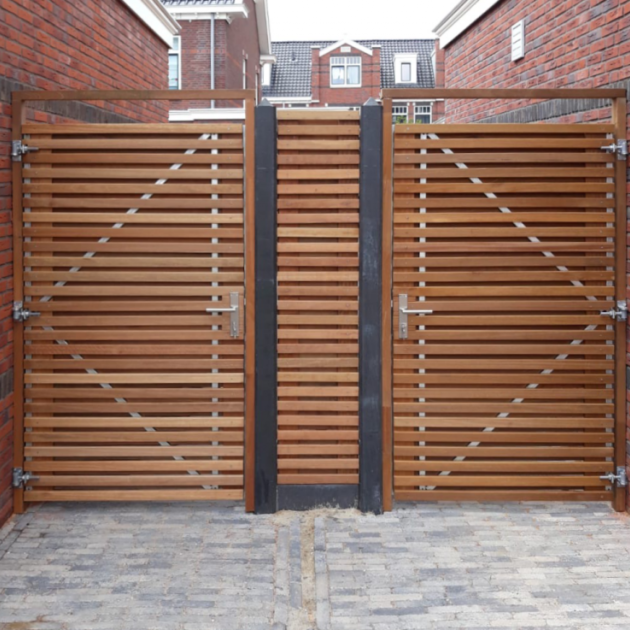 Bangkirai Horizontale Rhombus Tuinpoort 100x180 cm | 22x45 mm | 51-planks model