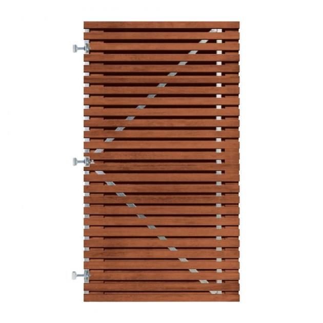Bangkirai Horizontale Rhombus Tuinpoort 100x180 cm | 22x45 mm | 51-planks model