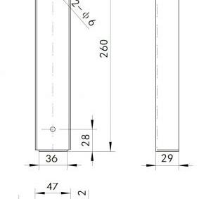 U-profiel t.b.v. betonplaat - Zwart - 26cm