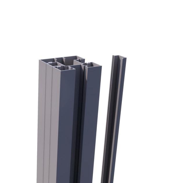 Aluminium Schuttingpaal Grey - 280cm