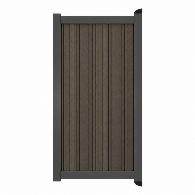 Aluminium tuinpoort Barcode Dark Brown | verticaal | antraciet | 125x197cm