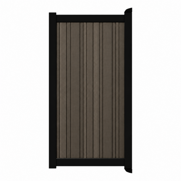 Aluminium tuinpoort Barcode Dark Brown | verticaal | zwart | 125x90cm