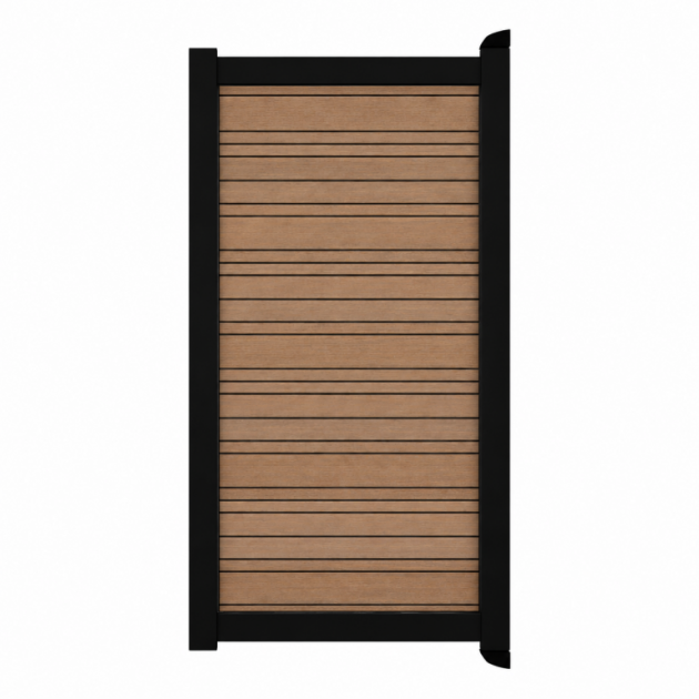 Aluminium tuinpoort Barcode Stripe | horizontaal | zwart | maatwerk vanaf 98x90cm