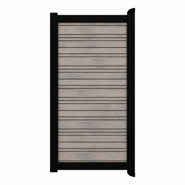 Aluminium tuinpoort Barcode Shade | horizontaal | zwart | 125x197cm