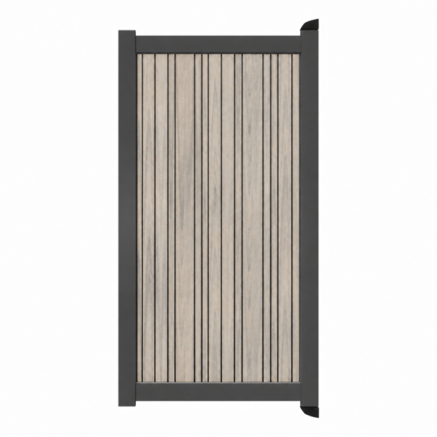 Aluminium tuinpoort Barcode Shade | verticaal | antraciet | maatwerk t/m 97x90cm