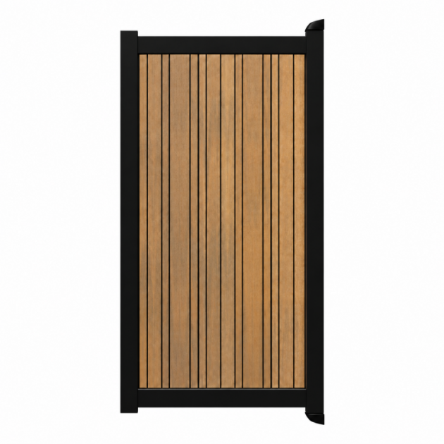 Aluminium tuinpoort Barcode Stripe | verticaal | zwart | maatwerk t/m 97x186cm
