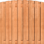 Tuinscherm Keruing 17 planks | Geschaafd | Verticaal | Toog